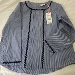 Vineyard Vines Girls M (10-12) Yacht Blue Top